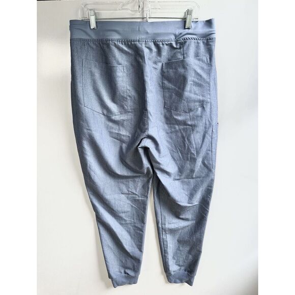 Mandala Women's Scrub Pants Joggers Size L Blue Stretch, Pockets - Picture 4 of 5